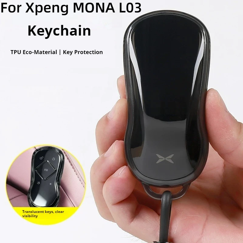For Xpeng MONA L03 2026 Full Cover Anti‑Drop Car Key Shell Shockproof Remote Key Protector Auto Interior Accessories