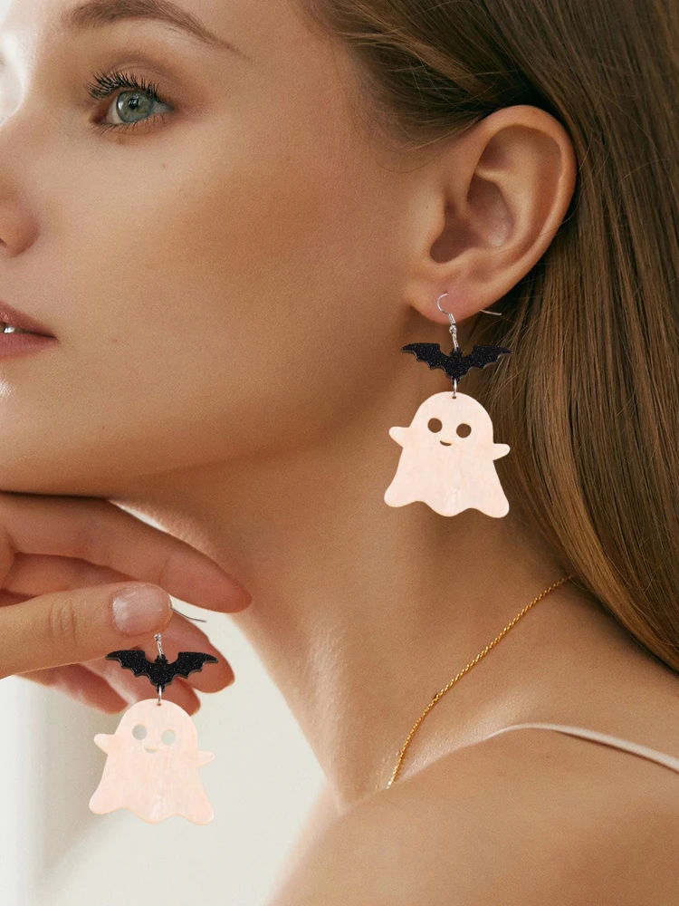 هالوين الاكريليك الأذن ترصيع متعددة الأغراض الإبداعية قرط الاذن المرصع جميل الاكريليك تقسم أقراط ل زي حفلة معا