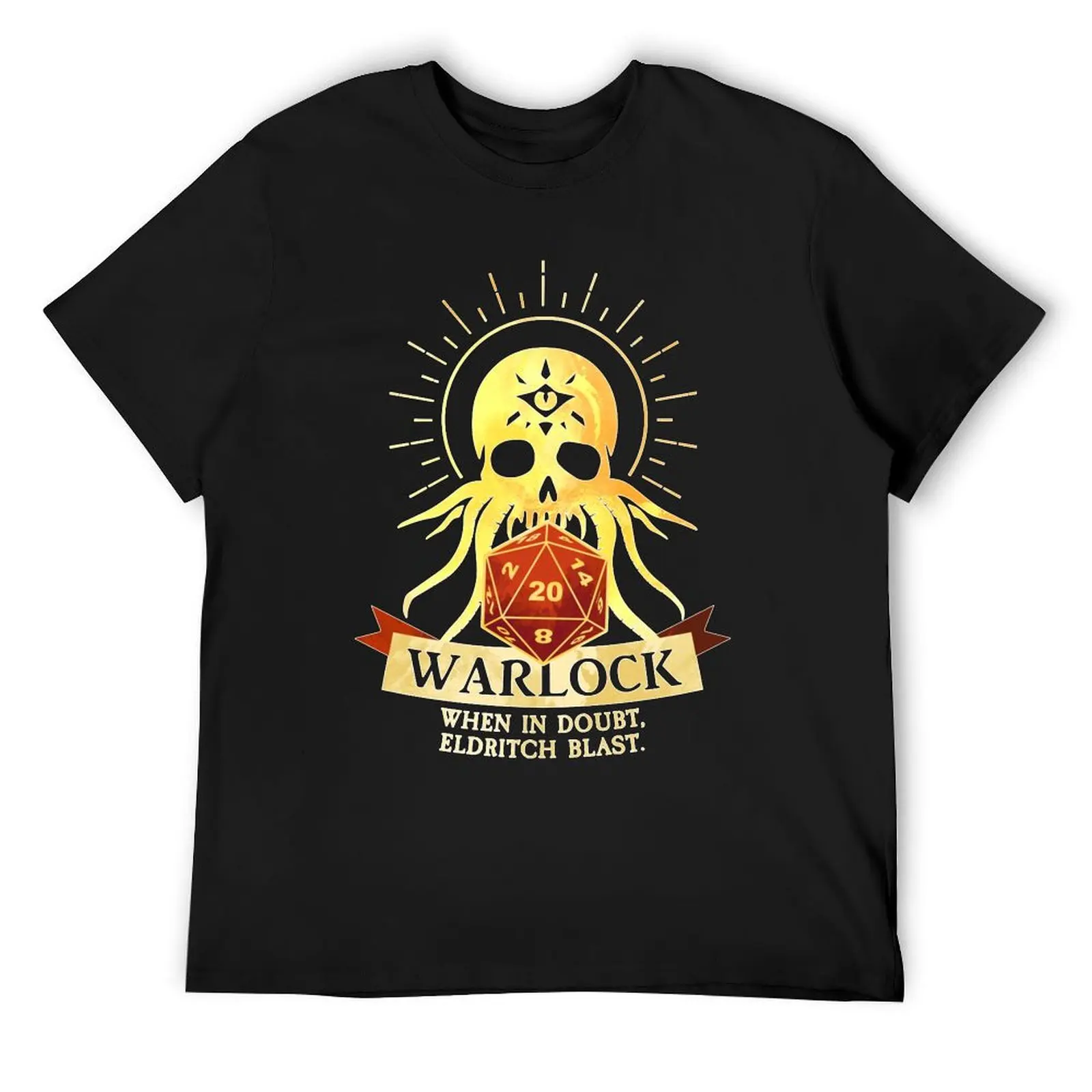 

Футболка Warlock When In Doubt, Eldritch Blast, кавайная одежда, подарки для парня, рэпер, футболки с рисунком, простые белые футболки для мужчин