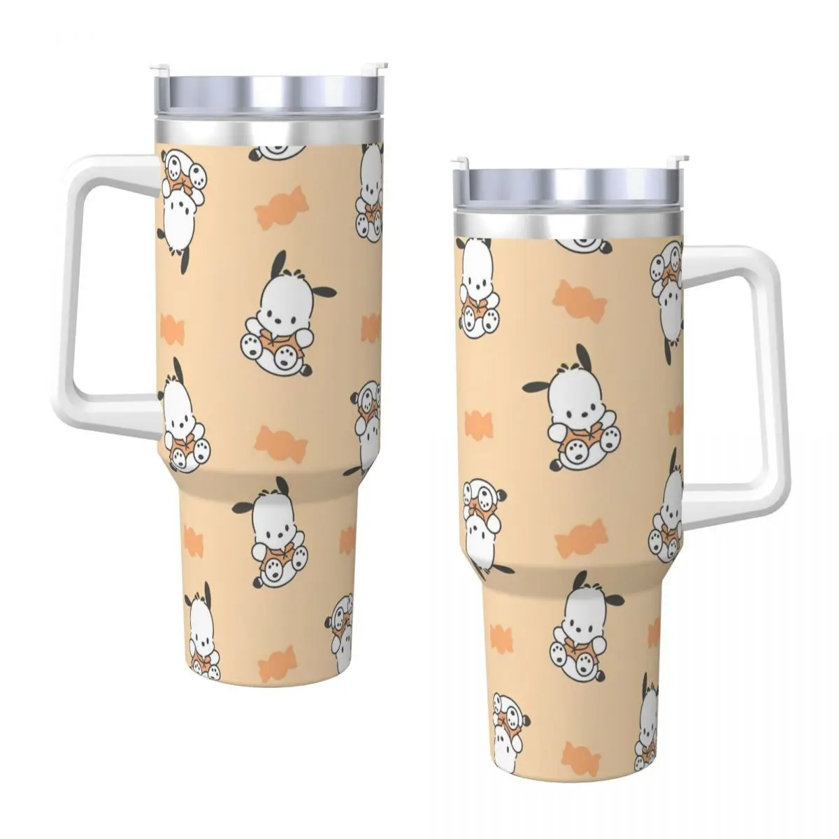 Pochacco Tumbler Hot Drinks Water Bottle Keep Heat Stainless Steel Thermal Cups Custom Beach Car Mugs