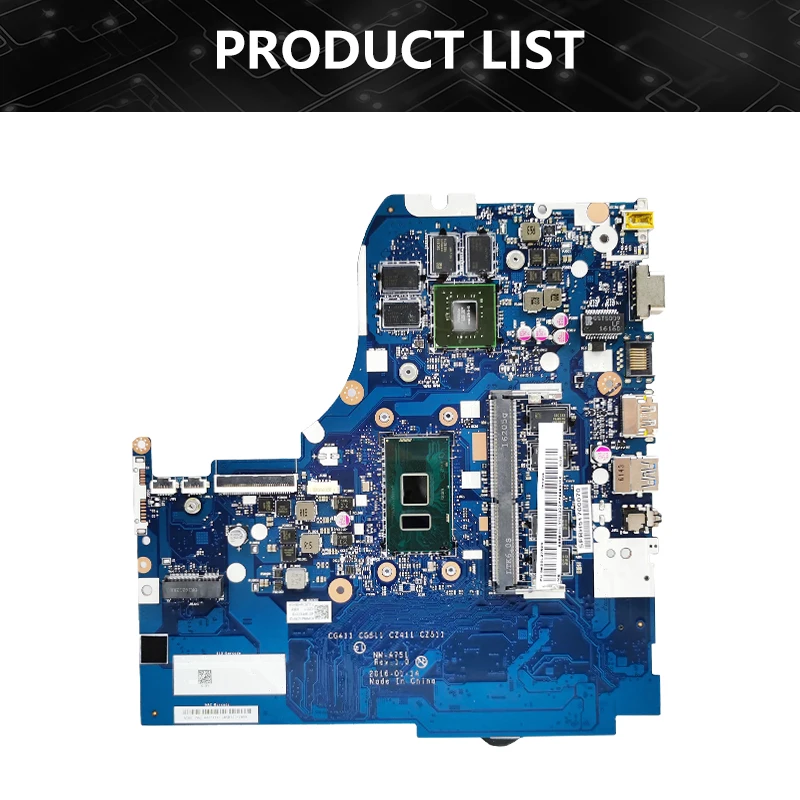 NM-A751 Notebook Mainboard For Lenovo Ideapad 310-15ISK 510-15ISK Laptop Motherboard With I5-6200U CPU 5B20L35898 4G GPU 15Inch