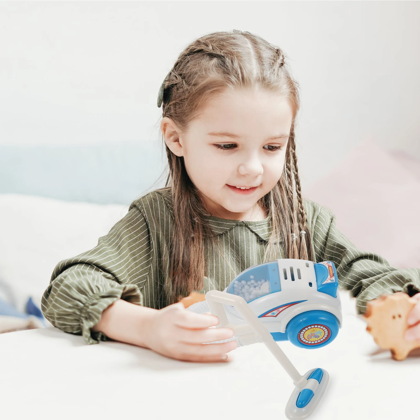 Mini aspirador de pó para casa, brinquedo de plástico premium para crianças, brinquedos educativos, seguro, leve, casa compacta