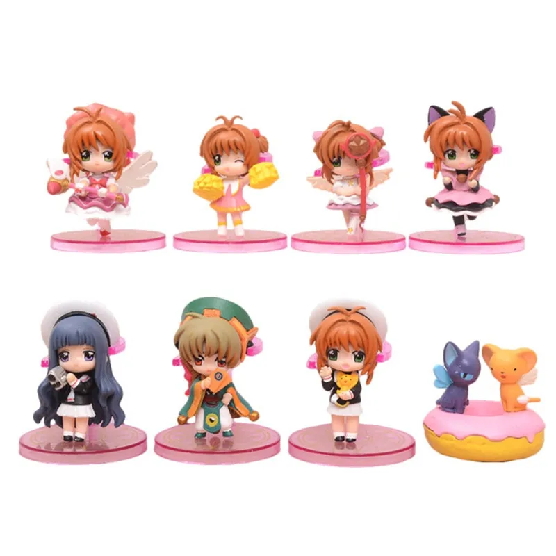 8pcs/set Japan Anime Card Captor Sakura Cute Figure Toys