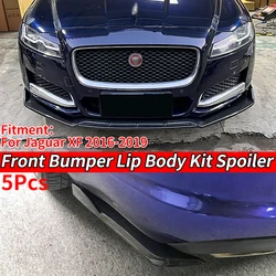 Auto Voorbumper Splitters Lip Body Kit Spoiler Extensions Achter Wrap Hoek Haaienvinnen Carbon Look ABS Voor Jaguar XF 2016-2019