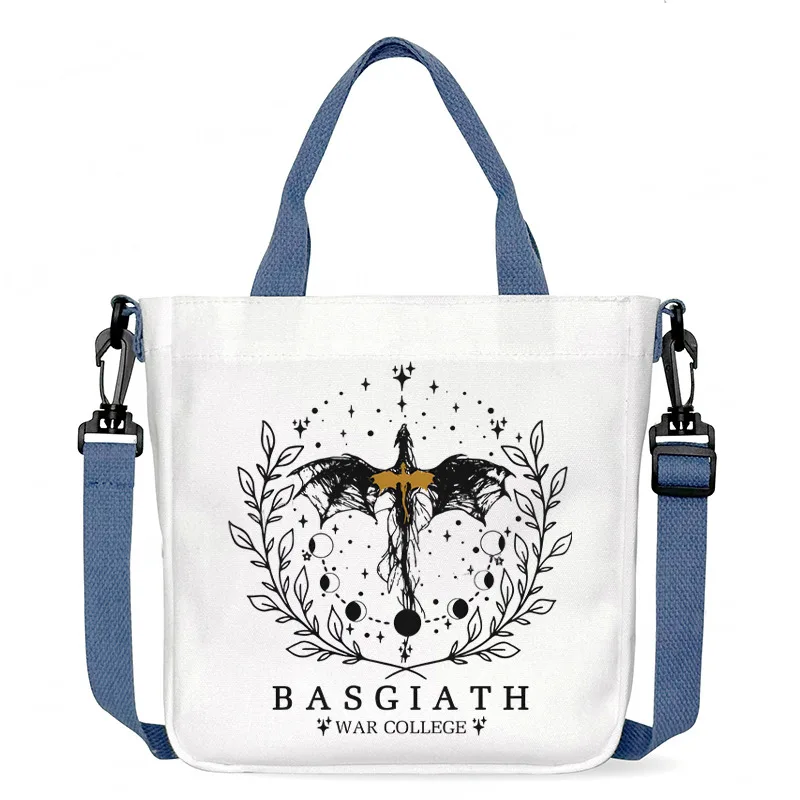 الجناح الرابع المرأة حقيبة كتف خمر Basgiath الحرب كلية نمط قماش حقائب كروسبودي عادية التنين رايدر حقيبة ساعي #2