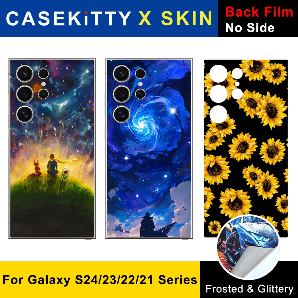 CASEKiTTY スキンバックフィルムサムスンギャラクシー S23 ウルトラ S24 ステッカー S22 S21 プラス FE 保護デカールラップバックスクリーンプロテクター