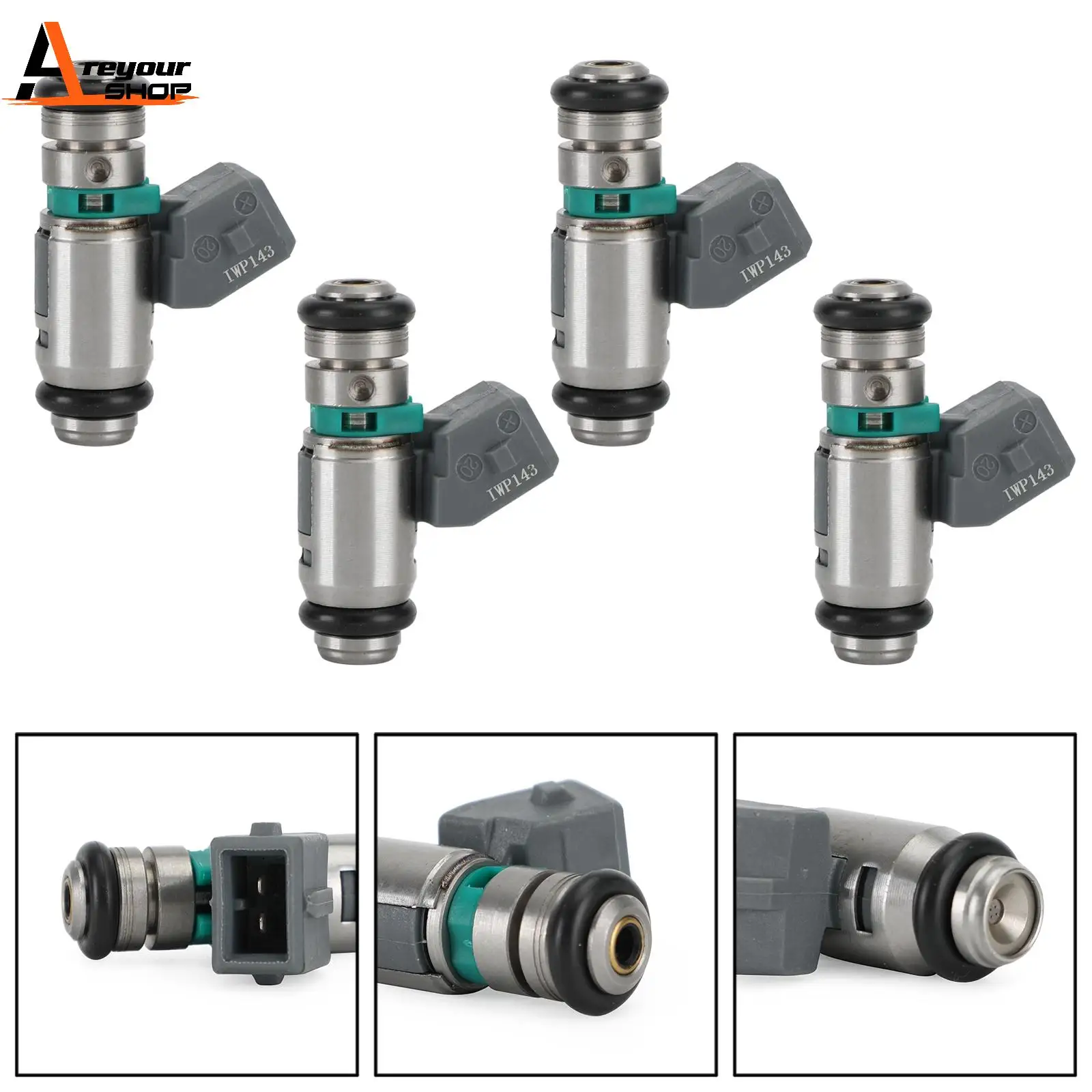 Areyourshop 4PCS Fuel Injectors Fit For Renault Clio Platina Megane Scenic Thalia 50102602Y 820H104274 IWP-143 Car Auto Parts