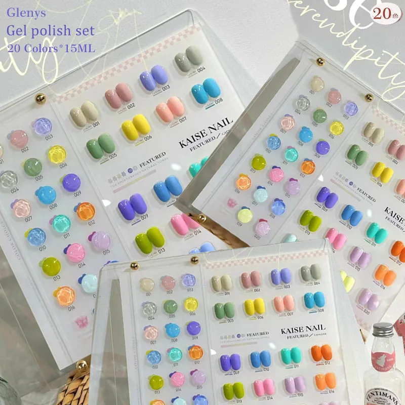 Shenrys20-Cinta de esmalte de uñas, tarjeta de color, gel de inmersión semipermanente, salón de uñas, juego de barniz artístico, venta al por mayor