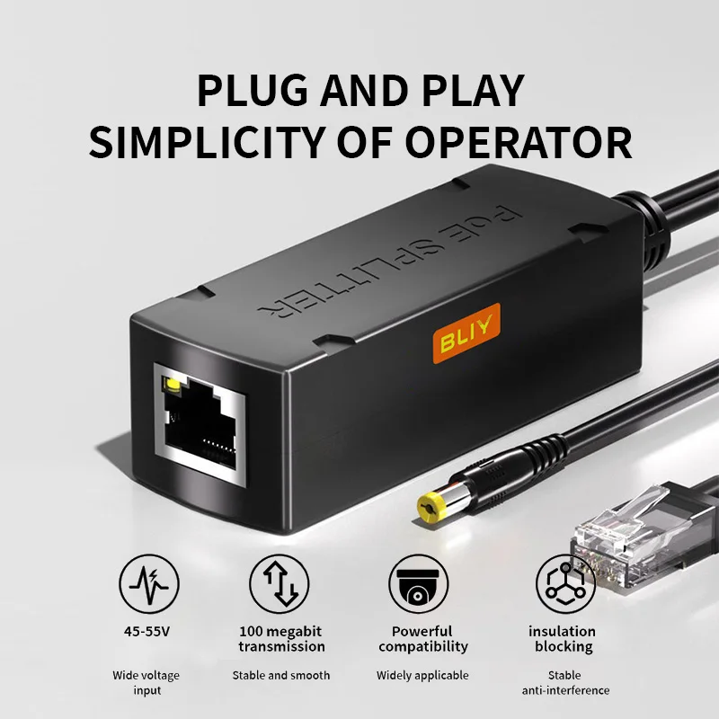 National standard POE splitter one-to-two 48V to 12V outdoor