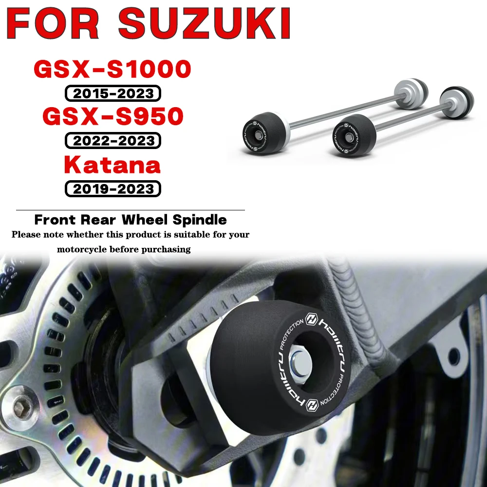 For SUZUKI GSX-S950 GSX-S1000 Katana 2015 2016 2017 2018 2019-2023 Motorcycle Front Rear Wheel Spindle Crash landing Protection