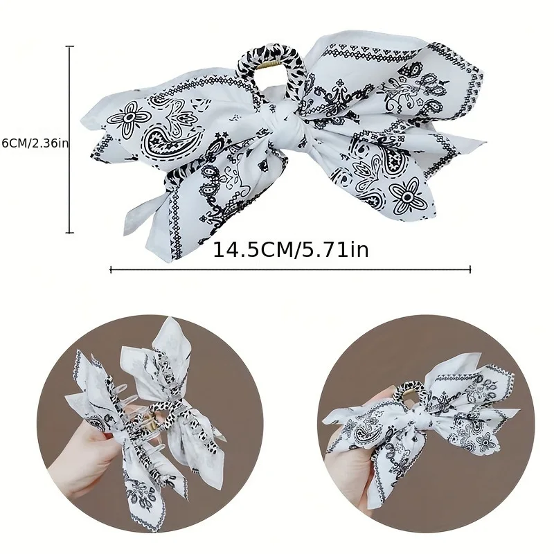 Bohemian Style Double-sided Cashew Flower Bow Hairpin Love Clip Summer Vacation Shark Clip Fashion Ponytail Clip - Image 2