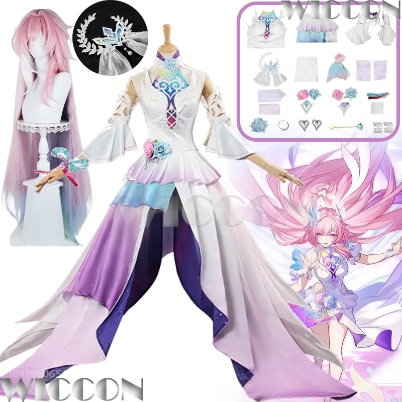

Cyrene New Style Suit Honkai: Star Rail Game Cosplay Costume Gorgeous Lolita Princess Dress Long Wig Woman Girl Halloween Party