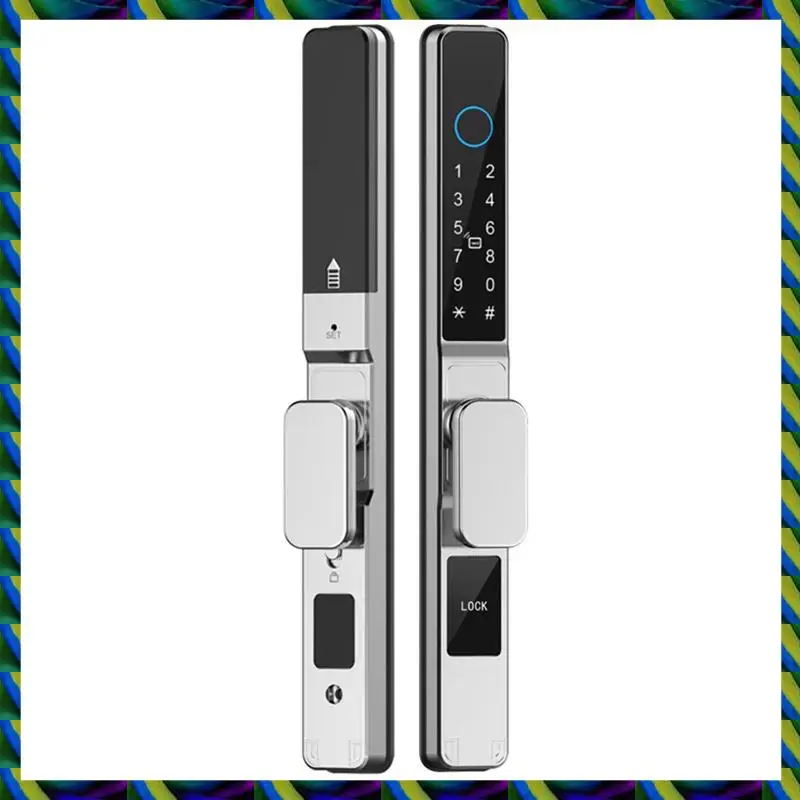 Daily Smart Electronic Door Lock Double Hook Mortise Fingerprint Password Electronic Sliding Door Lock B
