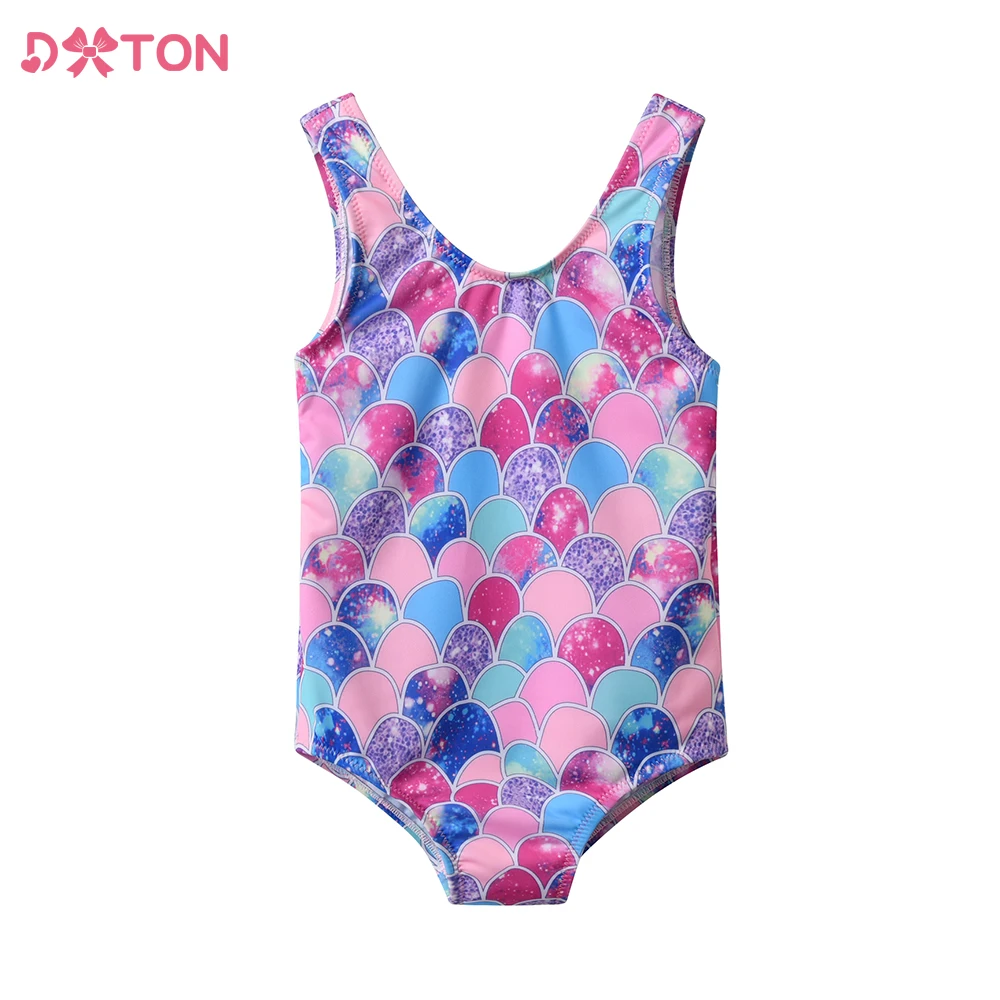 DXTON Girls Swimsuits One Piece Summer Vacation Beachwear Mermaid Shinny Swimwear Bikini Girls Swimsuits Bathing Suits Monokini