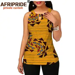 2026 Spring&summer African Wax Print Tank Top for Women AFRIPRIDE Tailor Made Sleeveless O-neck Women Casual Tank Top A1922001