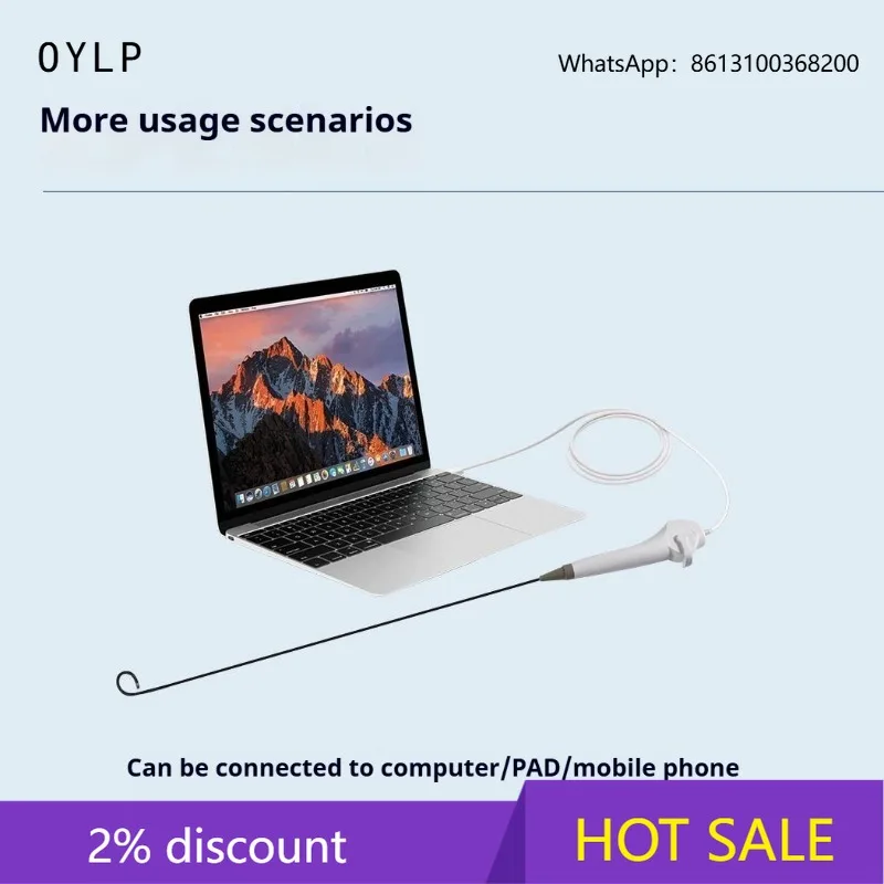OYLP Portable Veterinary Flexible Endoscope Gastrointestinal Endoscopy Pet Surgery High-definition USB Camera System
