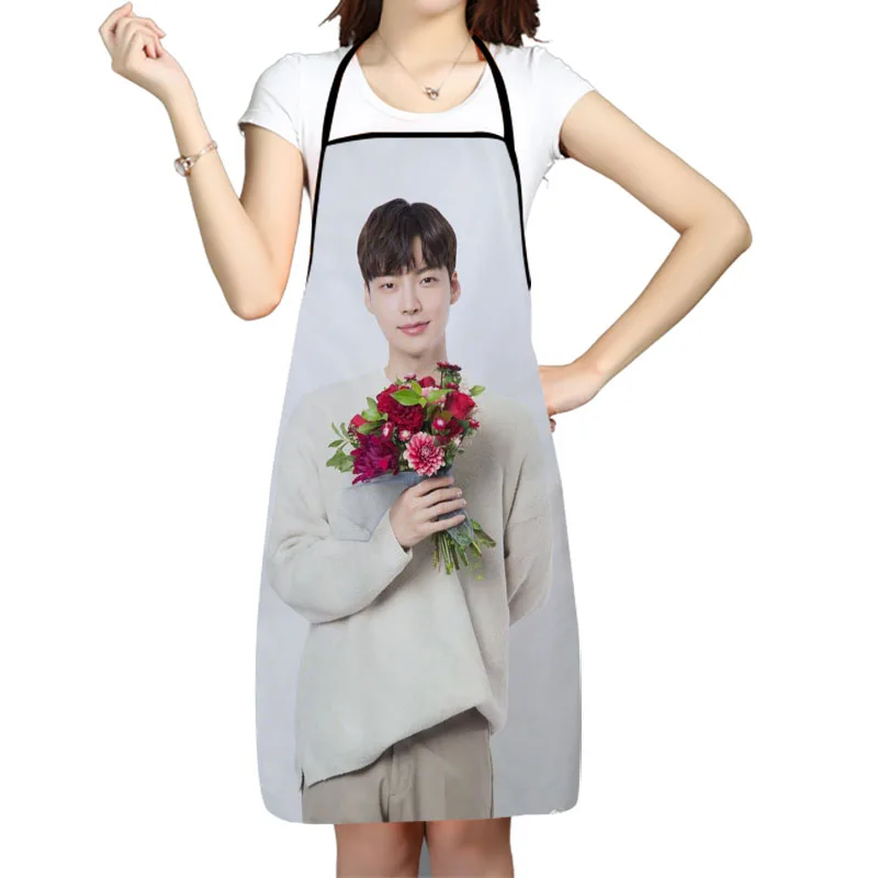 Ahn Jae Hyun Actor Pattern Oxford Fabric Apron For Men Women Bibs Home Cooking Baking Cleaning Aprons Kitchen Accessory