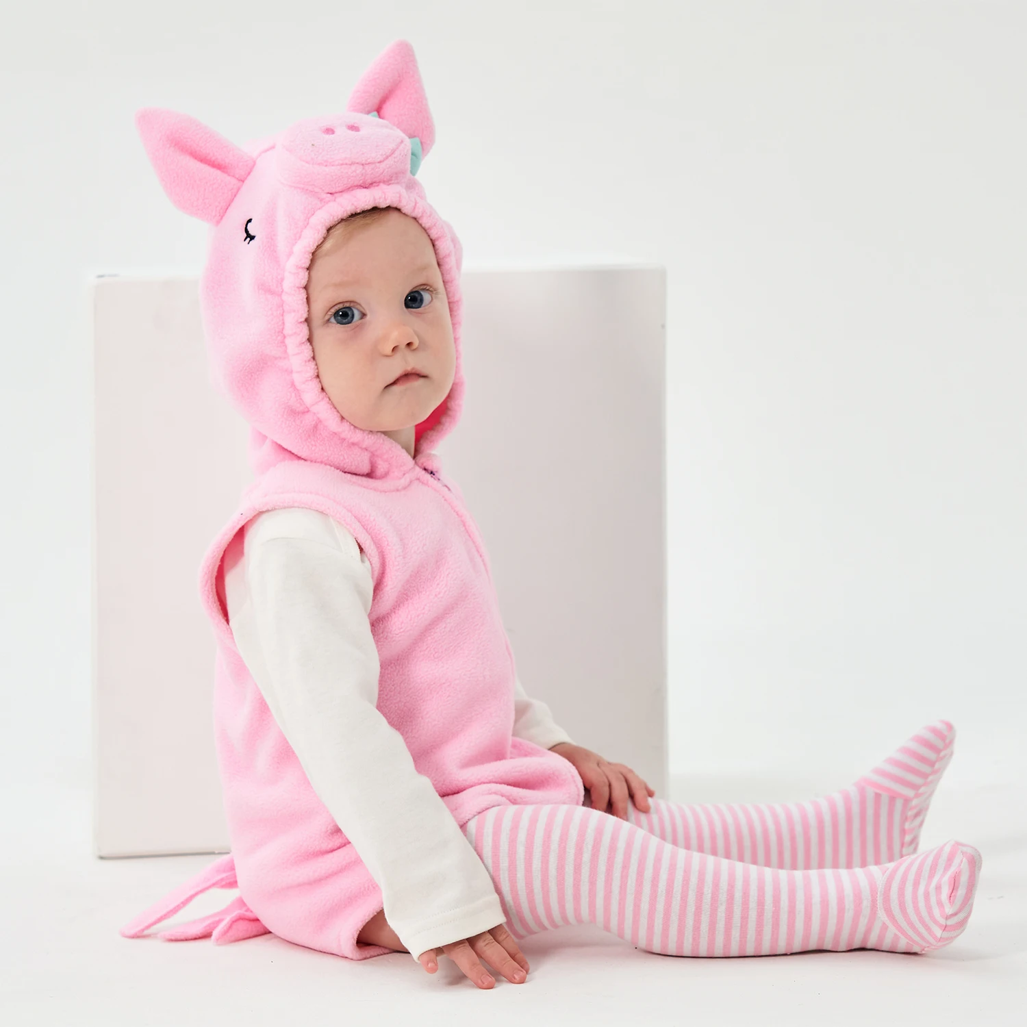 

Umorden 0-18M Baby Girls Hoodie Sleeveless Pink Pig Romper Bodysuit Leggings Set Fleece Spring Autumn Halloween Purim Costumes