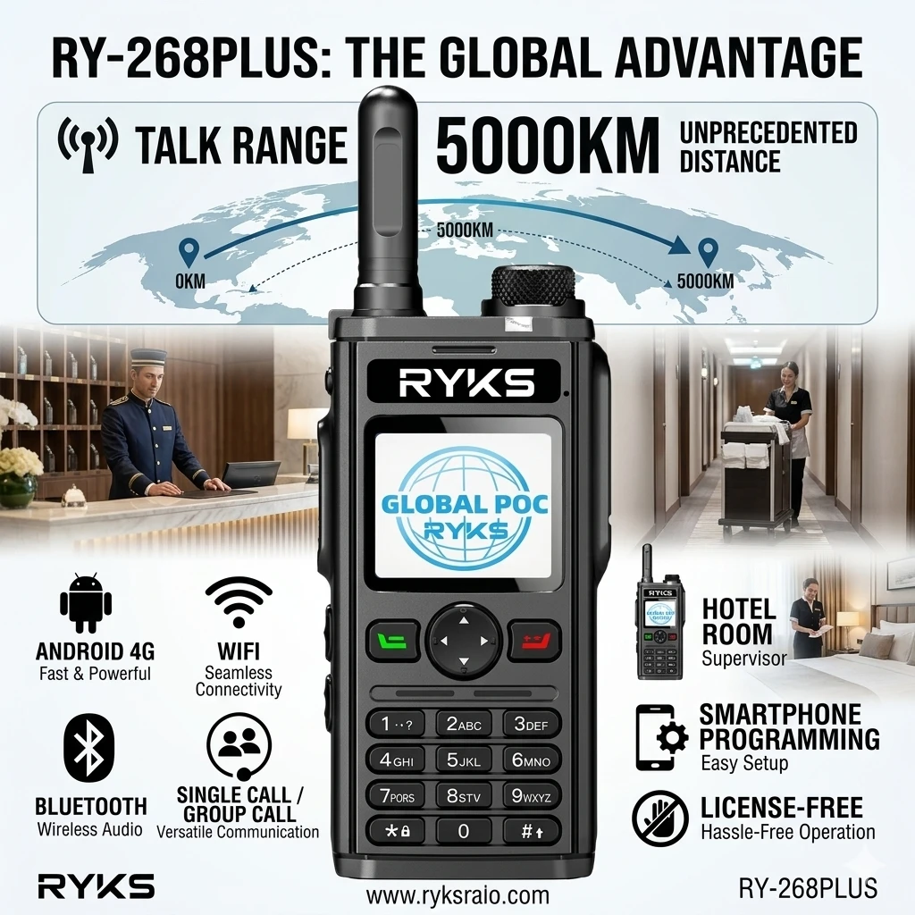 

Professional 4G Lte Poc Walkie Talkie With Wifi & Bluetooth, Instant Global Group Call Two Way Radio For Smart Fleet Management