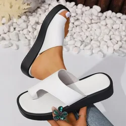 Women's Sandals 2024 New Comfy Platform Flat Sole Ladies Casual Soft Big Toe Foot Correction Sandal Orthopedic Bunion Corrector