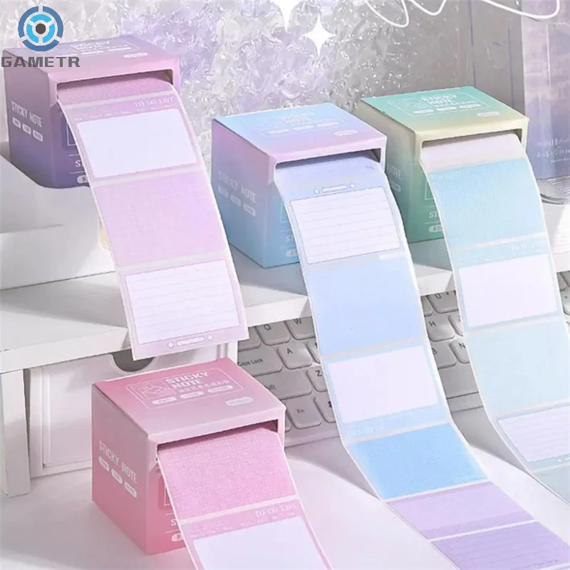 Catatan tempel Pull-out Self-Adhesive CATATAN CATATAN catatan indeks tab label Tearable Memo Pad perlengkapan kantor sekolah