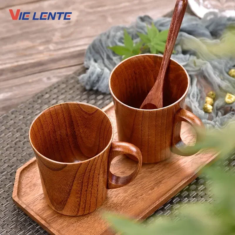 Jujube creativo japonés de madera agria para el hogar, alta belleza, té resistente a altas temperaturas, café, taza de cerveza