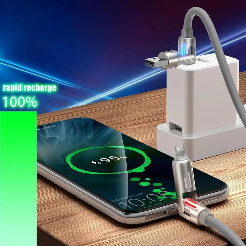 4-in-1 USB Charging Cable ( Free Storage Bag), fast charging MAX 240W USB A TYPE C Lightning for iPhone 16/15 Samsung Galaxy