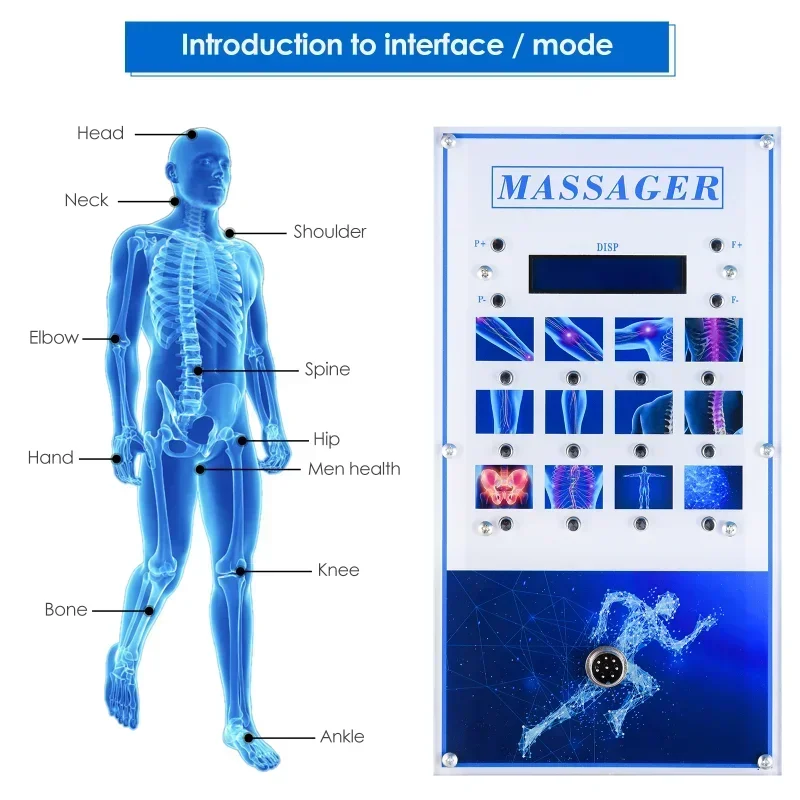 Muscle Massager Shockwave Therapy Machine With 7 Heads ED Treatment Pain Relief Lattice Ballistic Shock Wave Physiotherapy Tool