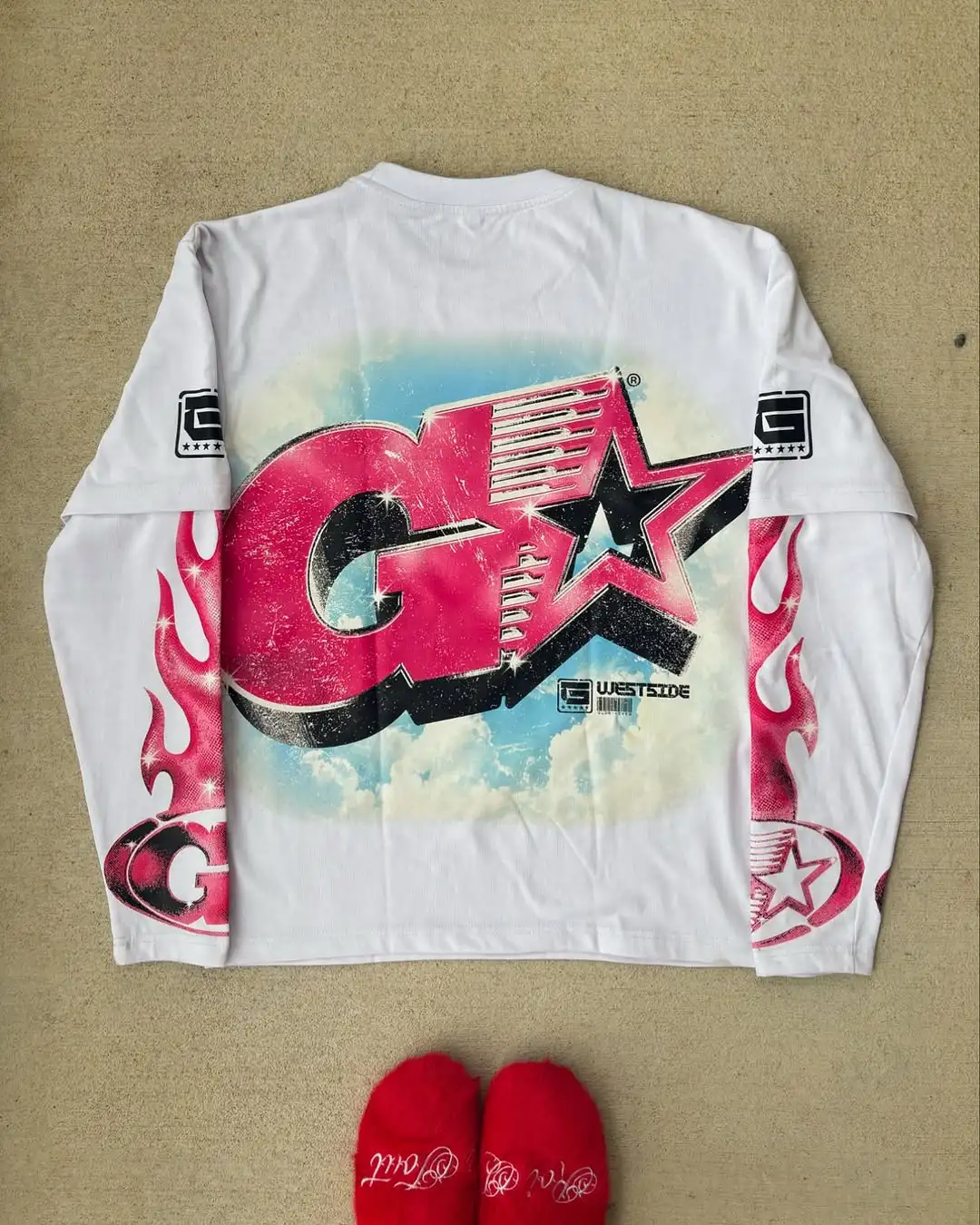 Street Hip-hop Harajuku Retro American Punk Goth Fashion Personalized Letter Design Casual Loose T-shirt Men Versatile Top image 2