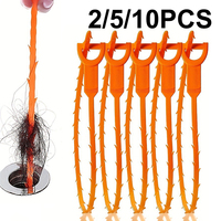 2/5/10PCS Drainage Blockage Remover Shower Sewer Clean Hair Household Sink Pipes Blockage Garbage Sewer Dredging Tools