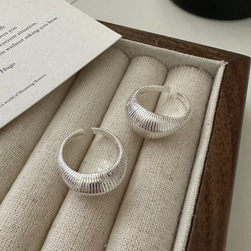 

S925 Sterling Silver Multi-Layer INS Blogger Ring Korean Style Simple Design for Wedding Engagement or Gift