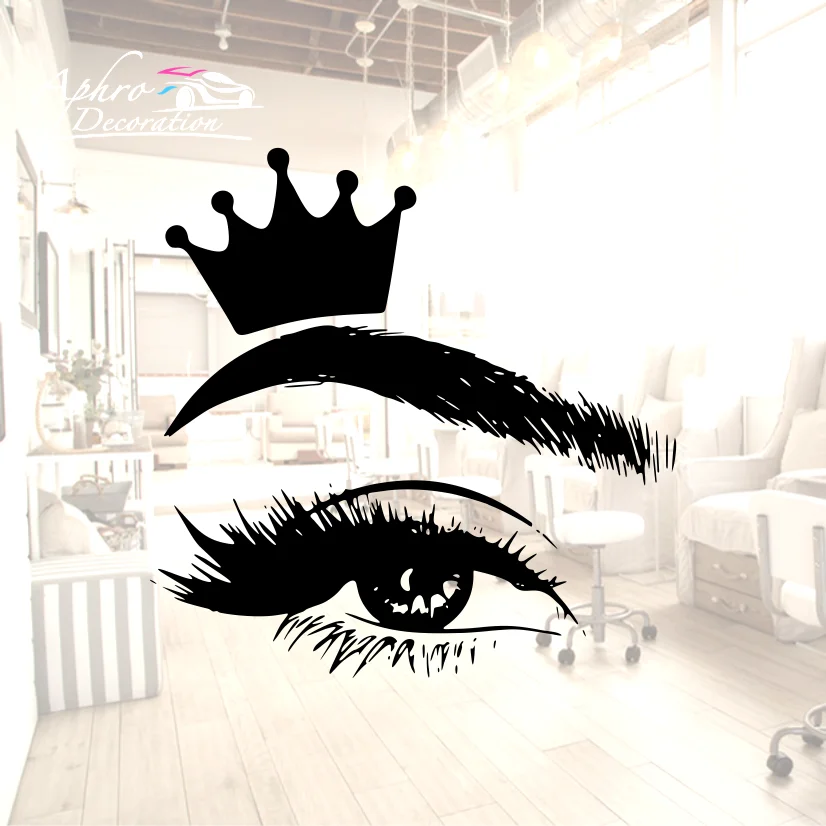 1pc Beauty Eyelashes Self Adhesive Vinyl Waterproof Wall Car Art Decal Decoration Accessories Murals Decal Creative Stickers