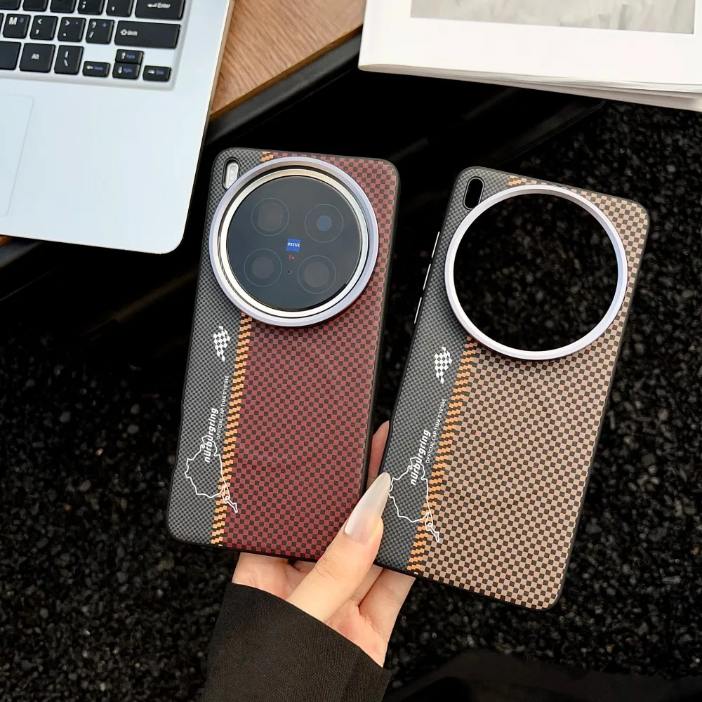 حافظة لهاتف VIVO X200 Ultra من ألياف الكربون الصلبة المغناطيسي للشحن اللاسلكي غطاء خلفي واقٍ لهاتف VIVO X200 Pro Mini X200S Shell