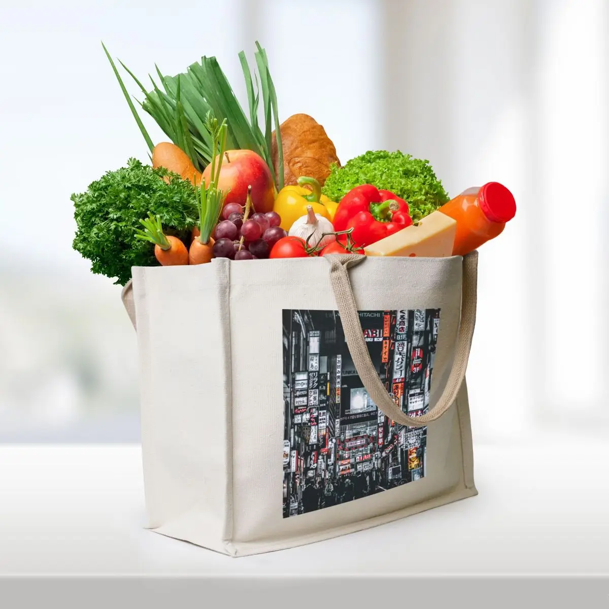 Tokyo Shinjuku Print Red light district Tokyo print Tokyo poster Tote Bag free delivery bags bag for beach handbag great bag