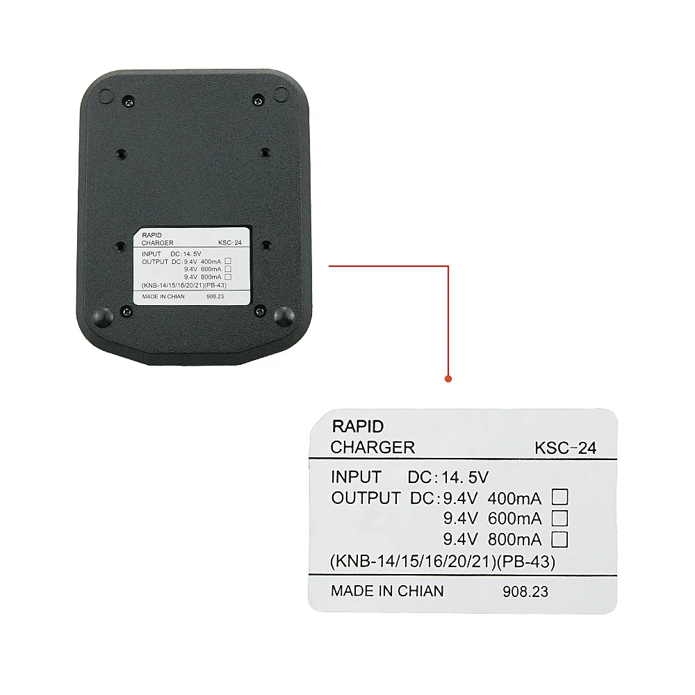 KSC-24 Split Chargeur pour MendBattery PB-43N KNB-14 KNB-15A KNB-17A KNB-20N KNB-22 pour MendRadio TK-190 TK-260 TK-2100