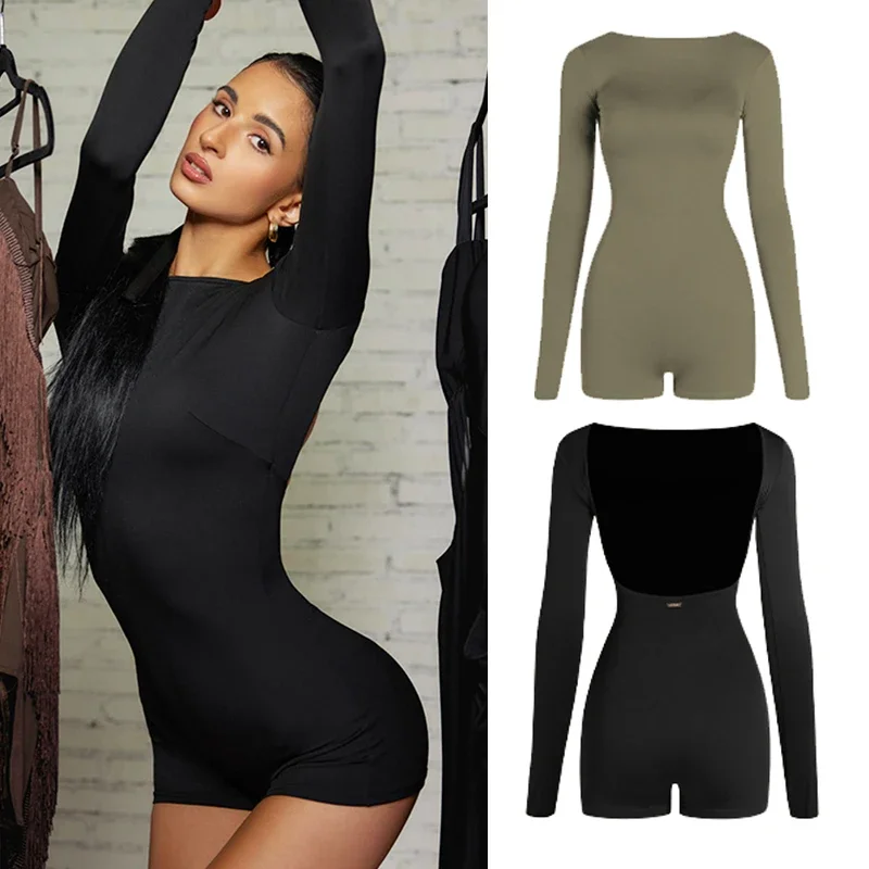 

Winter Latin Dance Clothes Women Tops Backless Long Sleeves Bodysuit Adult Rumba Samba Dance Training Practice Wear DNV19079