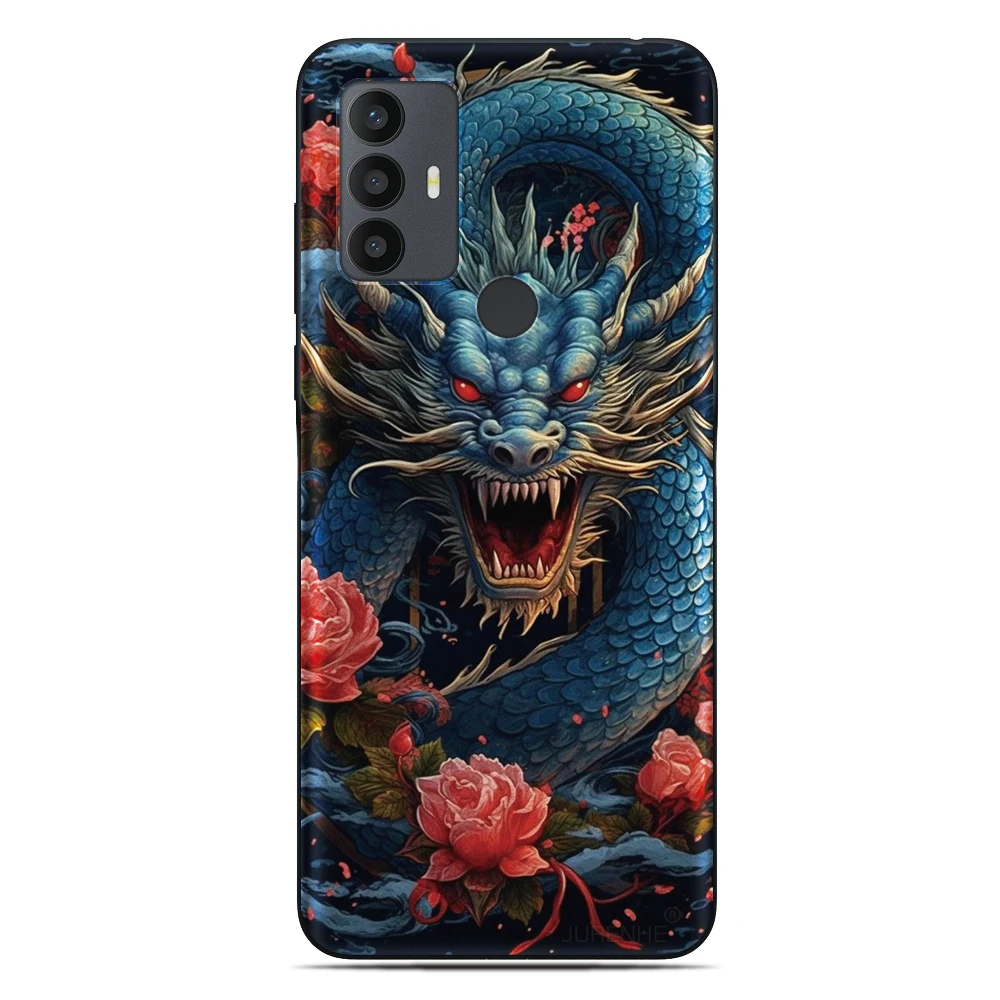 Funda protectora de dragón para WIKO T40 T60 T10 U Feel View 4 Lite 5 Y50 Y51 Y52 Y60 Y80 Y82 Power U20 Jerry 3 Lenny 5