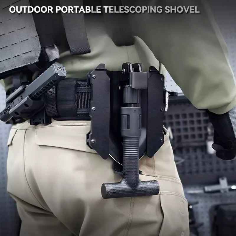 Portable Telescopic Shovel Camping Engineer Tactical Multifunctional Wilderness Survival Equipment Foldable Shovel Hiking Tool