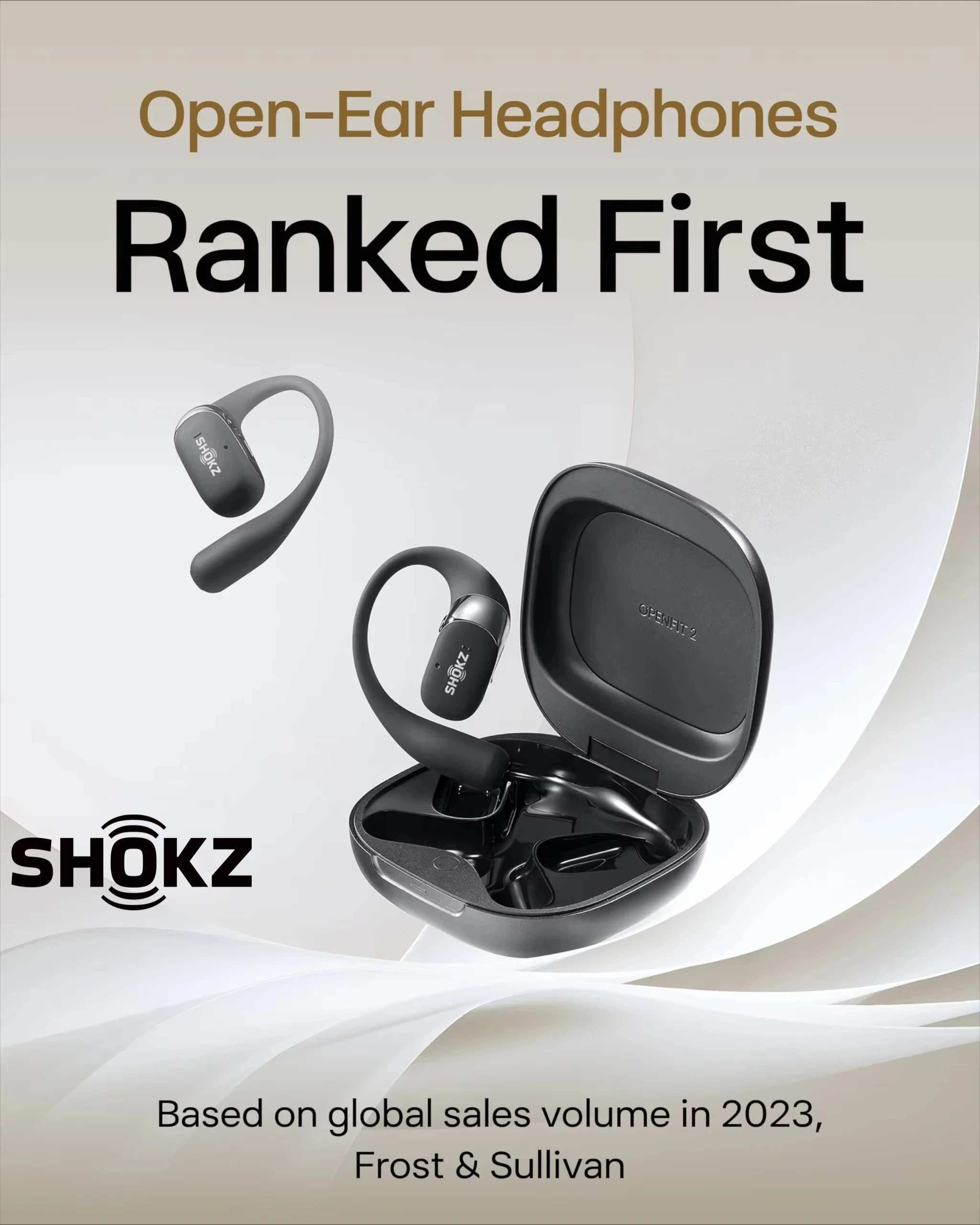 Shokz OpenFit 2 T920 オープンヘッドセットぶら下げ耳ワイヤレス