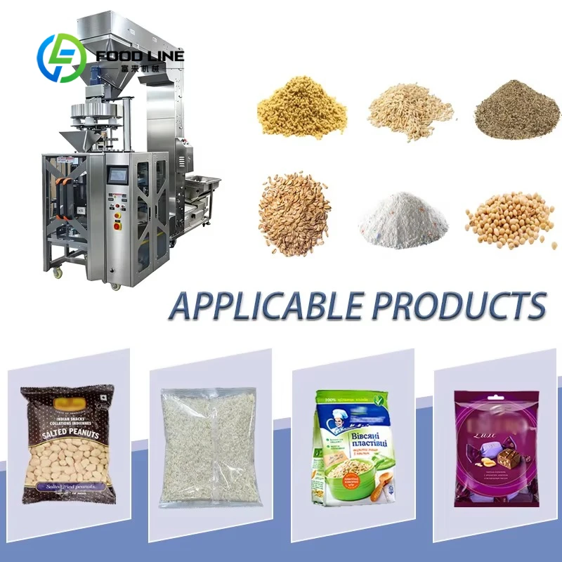 Customized Automatic Volumetric Cup Granule Packing Machine Back/3-Side/4-Side Seal for Nuts Candy Rice Beans Granules