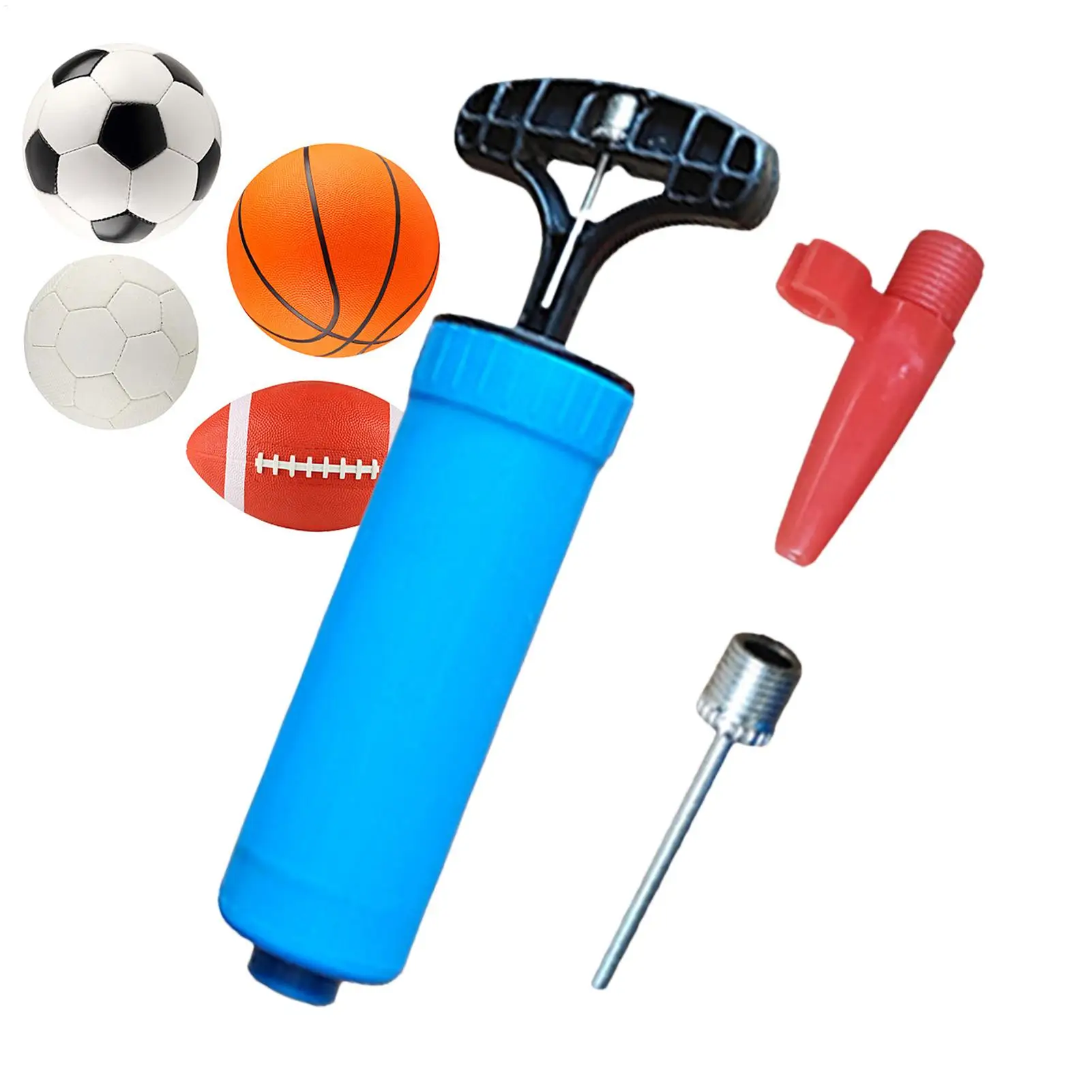 Bomba de aire portátil para inflar balones, kit inflable con aguja para balones de fútbol, baloncesto, voleibol y bicicletas