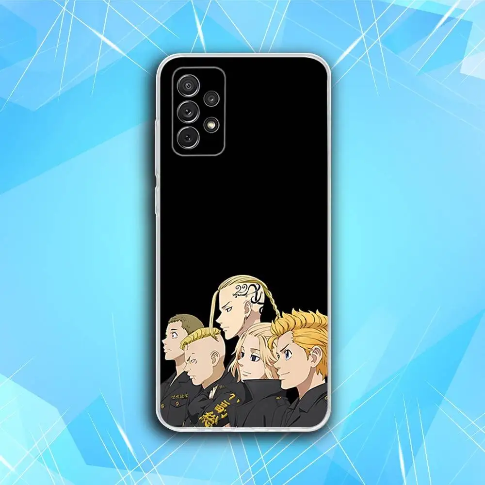 حافظة هاتف رائعة من T-Tokyo Revengers لهاتف سامسونج S30,23,21,22,20, FE lite,S10,9,8,7 PIus Note20ultra شفافة ناعمة