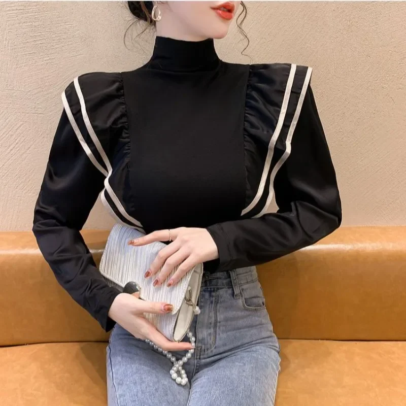 Top Female Korean Style With Sleeves Women's Long Sleeve T-shirt Baggy Tee Clothing Cheap Sales Yk2 Elegant Trending Fashion Emo