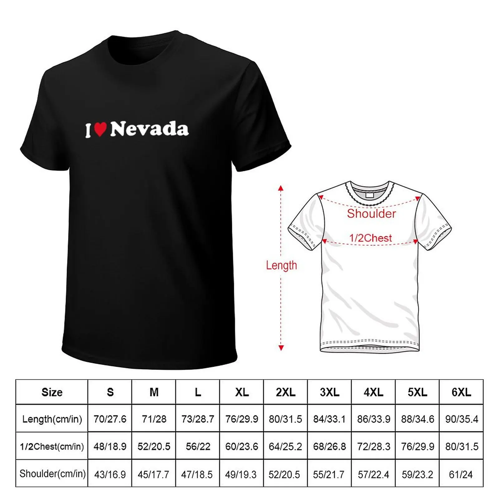 I ?? Nevada T-Shirt t shirts for man pack white T-Shirt