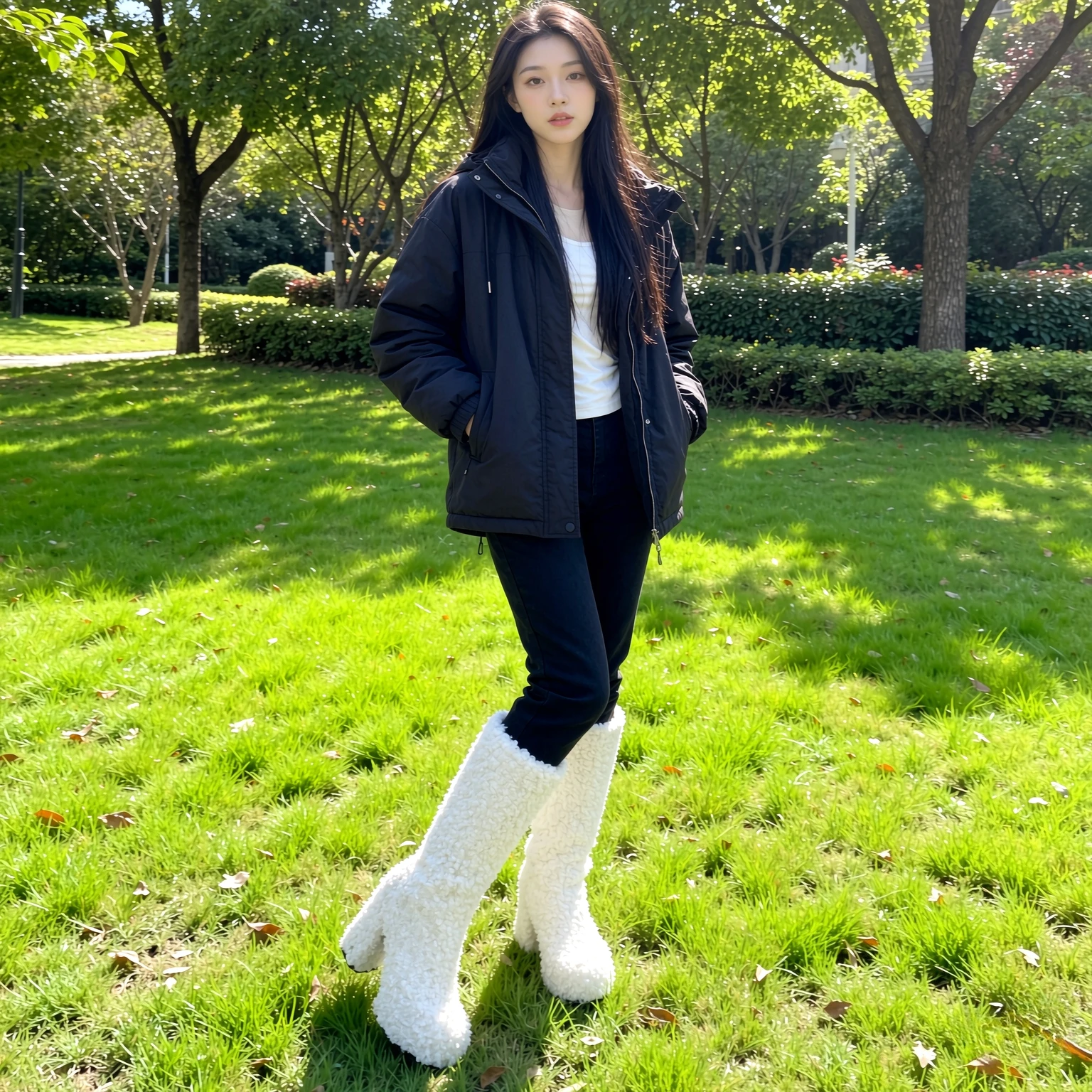 2026 Imitation Wool Roll Short Boots 34-41 Imitation Lamb Wool Winter Boots 11cm Thick Heel  Waterproof Platform  Women's Boots