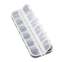 Transparent Plastic Storage Case for Nail Art Rhinestones Dried Flowers Earrings Jewelry Manicure Tools Empty Organizer Box