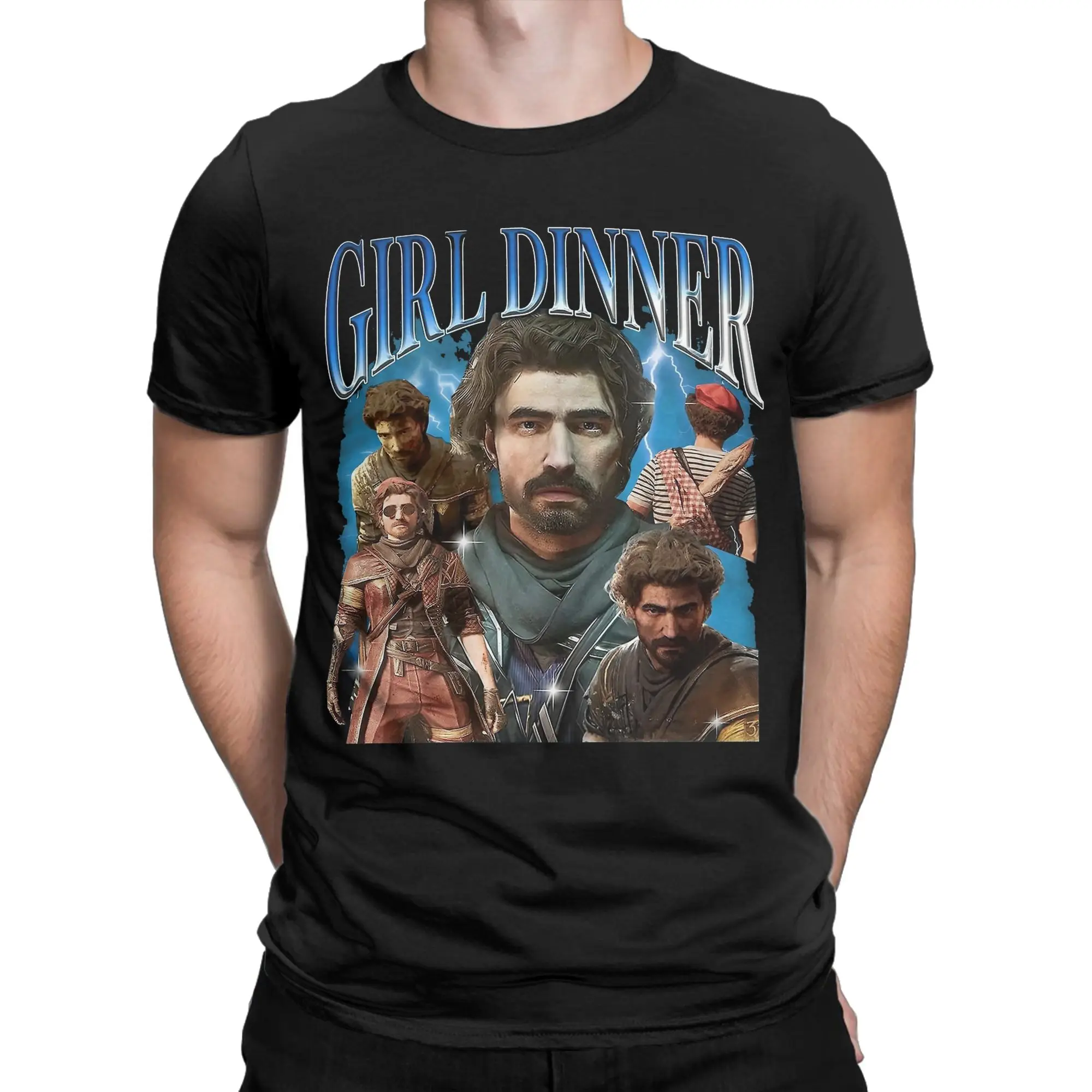 Girl Dinner Gustave T Shirt For Men Women Cotton Top Tee Funny Clair Obscur Expedition 33 O-neck Short Sleeve