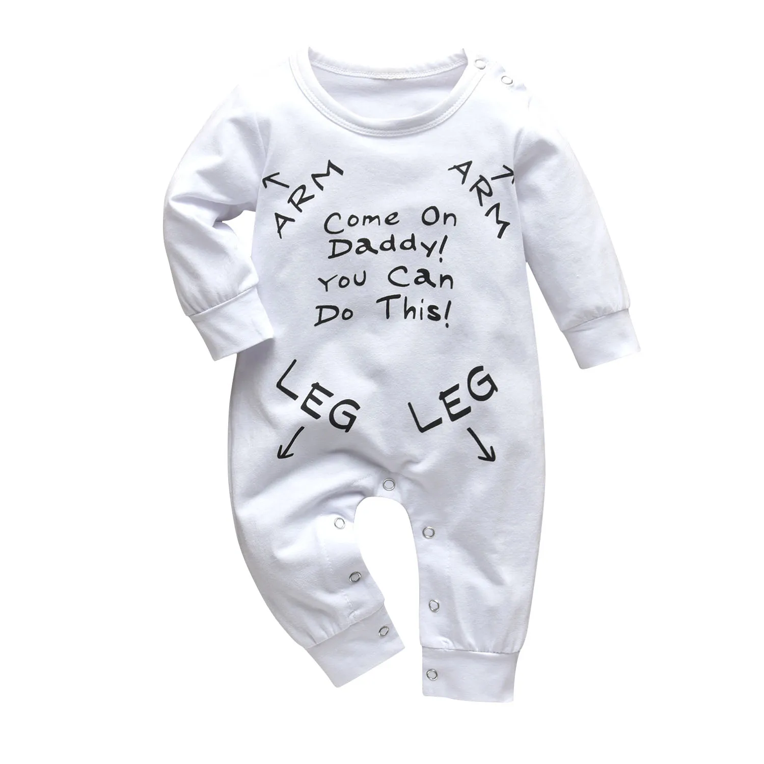 Casual Newborn infant Baby Boys Romper Jumpsuit Clothes 2024 New Letters Printed One Piece Climb Clothing for Boys 0-18Months