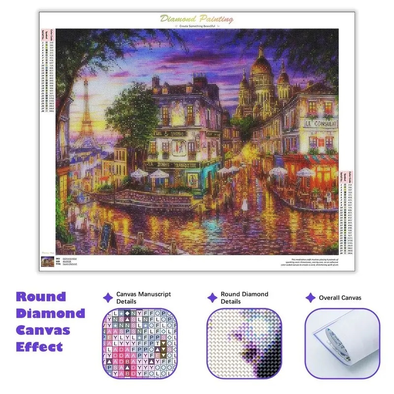 GATYZTORY Diamond Painting City night view 5D fai da te diamante ricamo punto croce Kit strass mosaico arte decorazione della casa