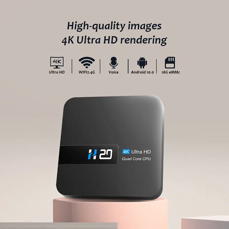 H20 Smart Android Tv Box Android 10.0 2Gb 8Gb 4K Hd Voice Assistent Tv Box Android 3d Play Winkel Gratis Verzending Tv Box